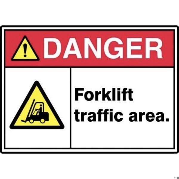 Accuform ANSI ISO DANGER Safety Sign FORKLIFT MVHR026XT - main